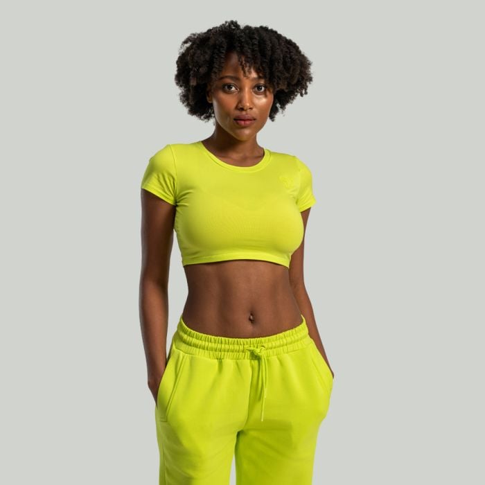 Essential Crop Top für Frauen Chartreuse - STRIX M