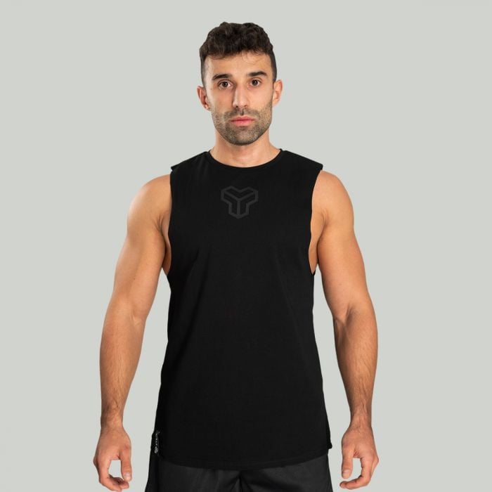 Essential Cut-Off Tank Top in Black - STRIX XL