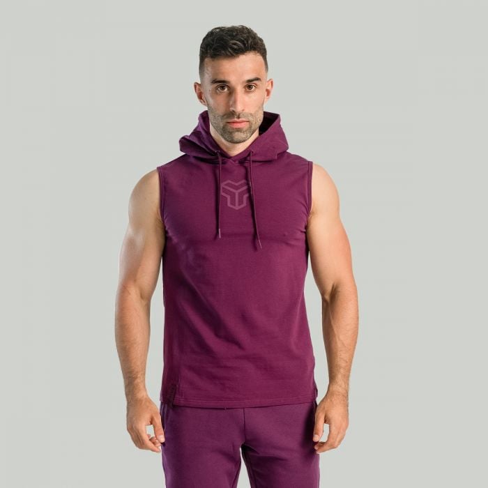 Essential Hoodie Tank-Top in Plum - STRIX XXXL