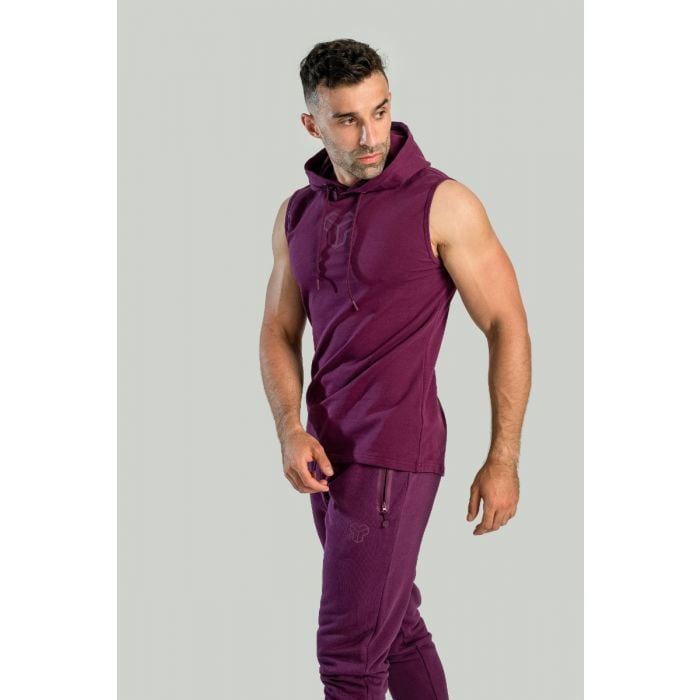 Essential Hoodie Tank-Top in Plum - STRIX XXXL