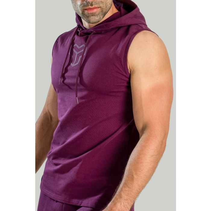 Essential Hoodie Tank-Top in Plum - STRIX XXXL