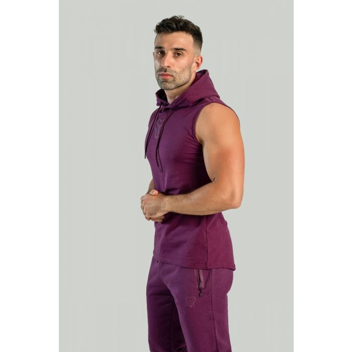 Essential Hoodie Tank-Top in Plum - STRIX XXXL