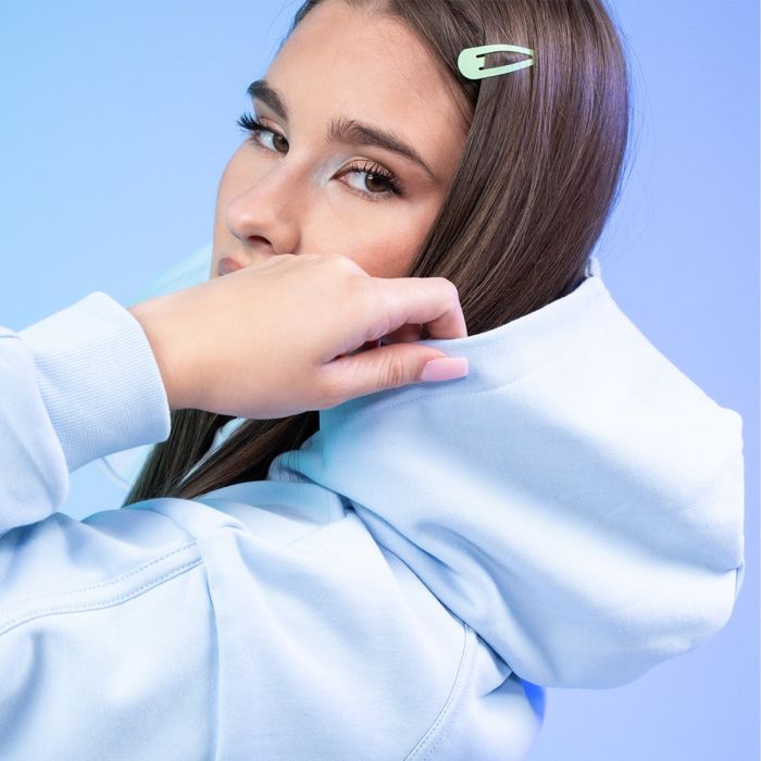 Women‘s Mochi Cropped Hoodie Blue - GymBeam S