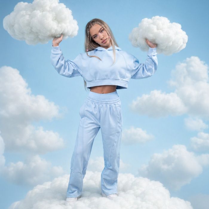 Women‘s Mochi Cropped Hoodie Blue - GymBeam S
