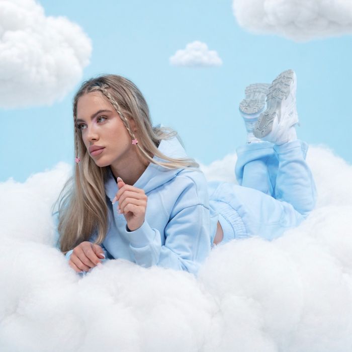 Women‘s Mochi Cropped Hoodie Blue - GymBeam S