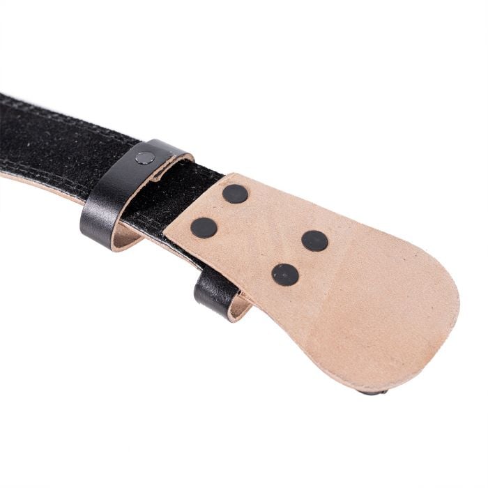 Gewichthebergürtel aus Vollleder in Black - GymBeam L