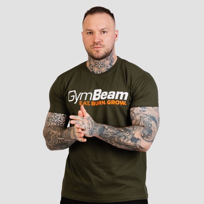 Grow T-shirt Military Green - GymBeam L