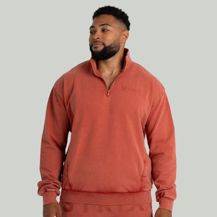 Pullover in Washed Terra - STRIX XL