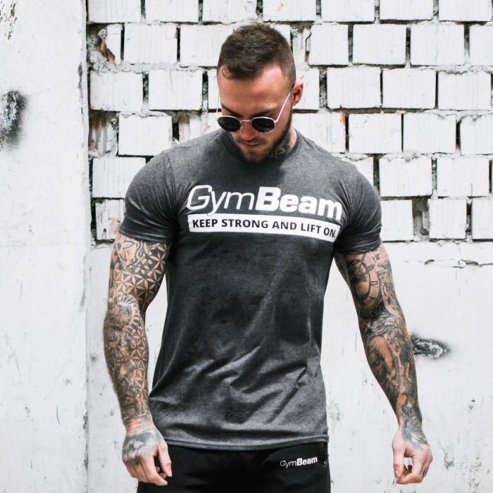 T-Shirt für Männer Keep Strong Dark Heather - GymBeam