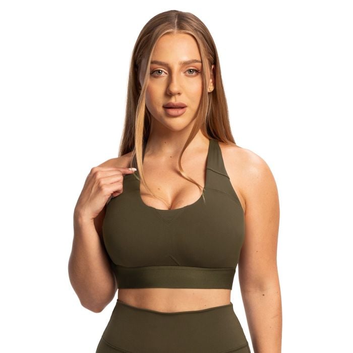 Limitless Sports Bra Espresso - GymBeam L