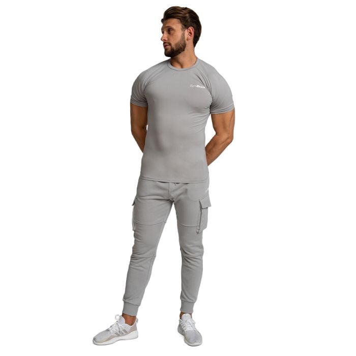 TRN Fitted T-Shirt für Männer in Grey - GymBeam S