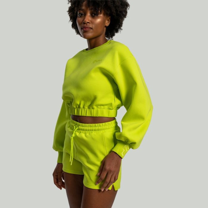 Lunar Cropped Pullover für Frauen Chartreuse - STRIX M