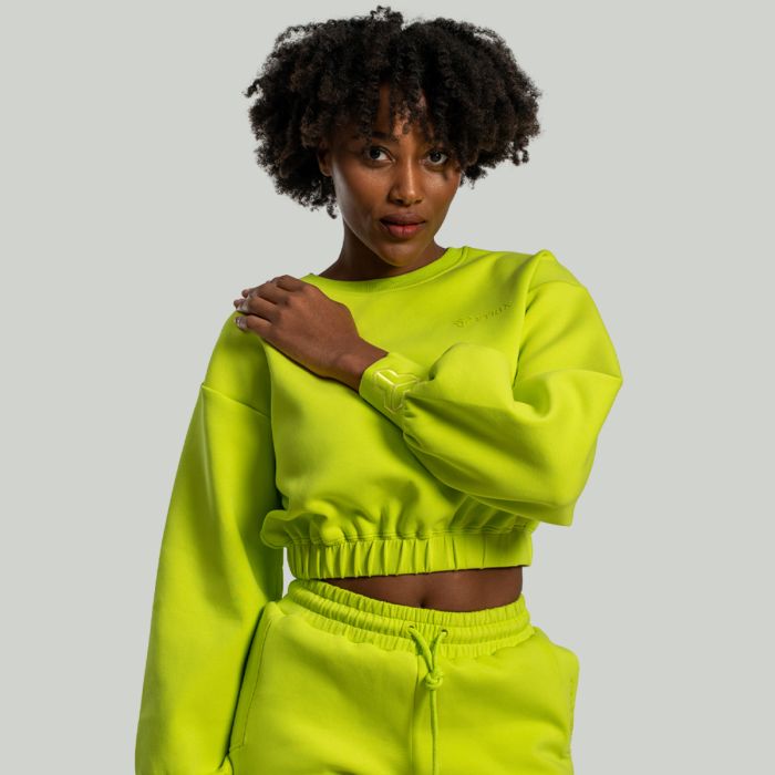 Lunar Cropped Pullover für Frauen Chartreuse - STRIX M
