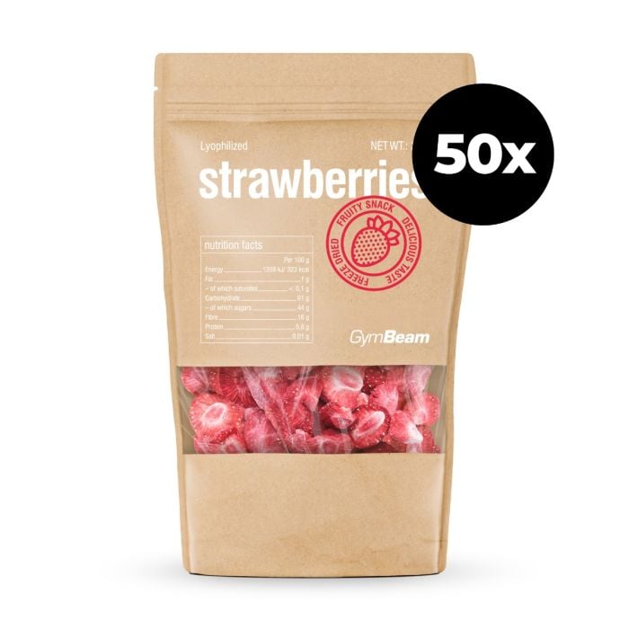 Gefriergetrocknete Erdbeeren - GymBeam 100 g