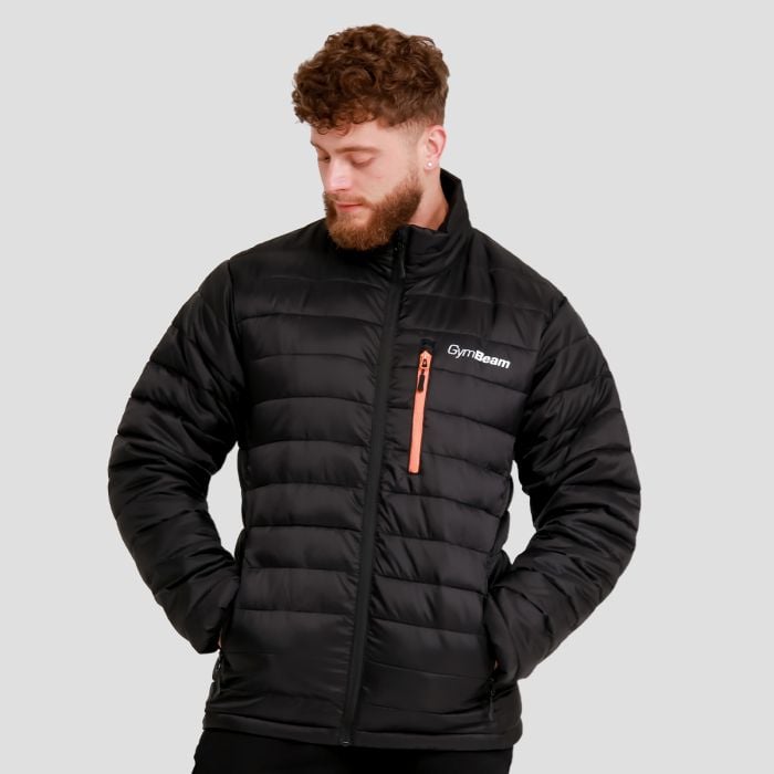 Steppjacke für Männer in Black/Orange - GymBeam M