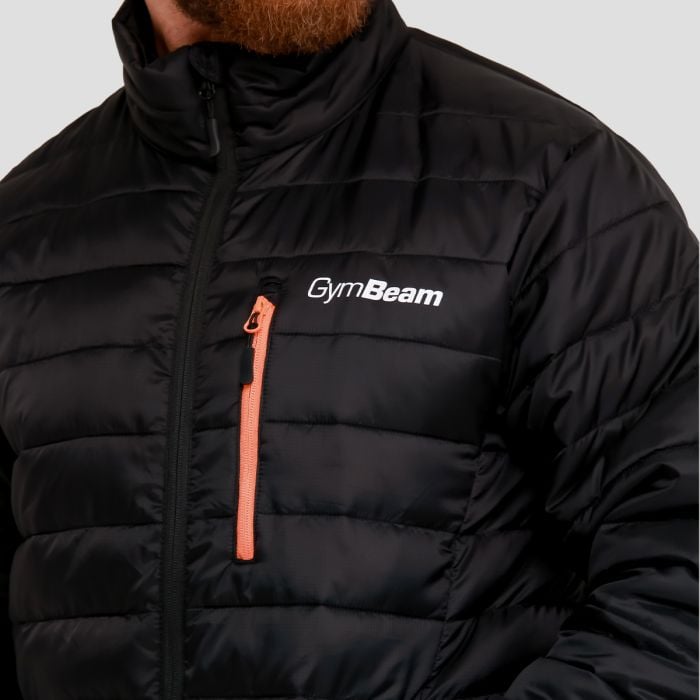 Steppjacke für Männer in Black/Orange - GymBeam M