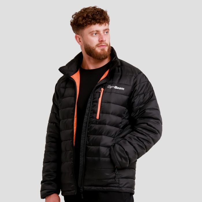 Steppjacke für Männer in Black/Orange - GymBeam M