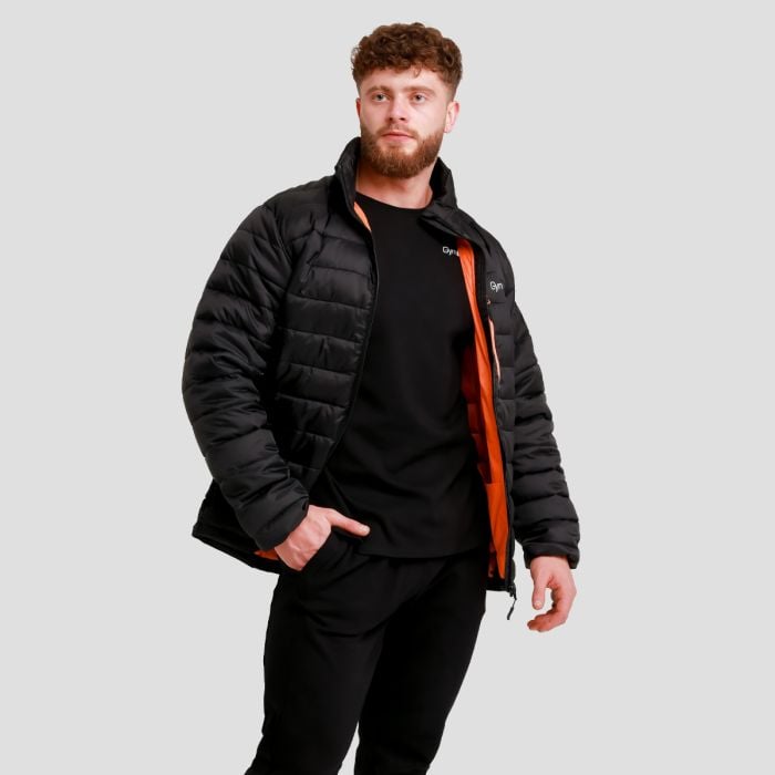 Steppjacke für Männer in Black/Orange - GymBeam M