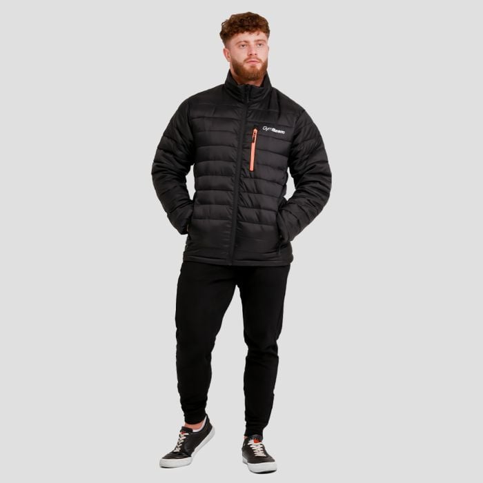 Steppjacke für Männer in Black/Orange - GymBeam M