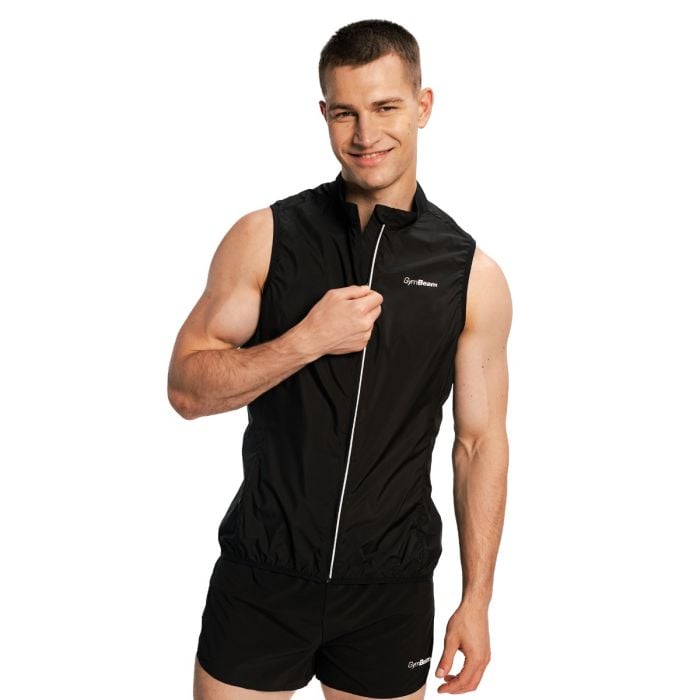 Men‘s Pulse X Running Gillet Black - GymBeam XL