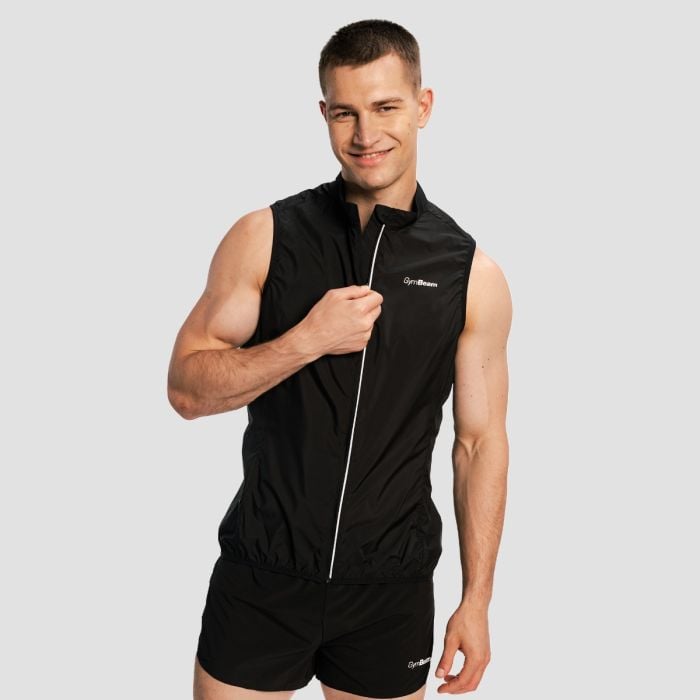 Men‘s Pulse X Running Gillet Black - GymBeam XL