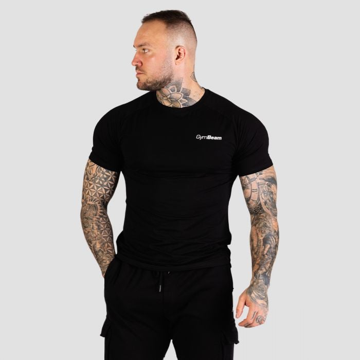 TRN Fitted T-Shirt in Black - GymBeam L
