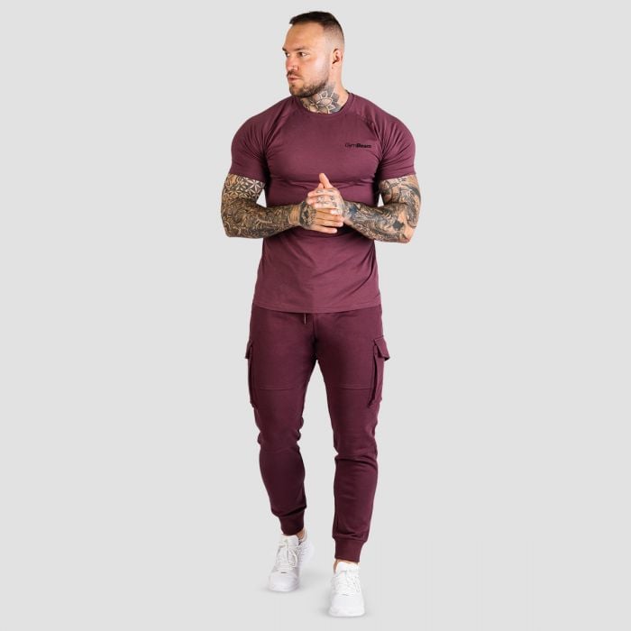 TRN Fitted T-Shirt in Eggplant - GymBeam L