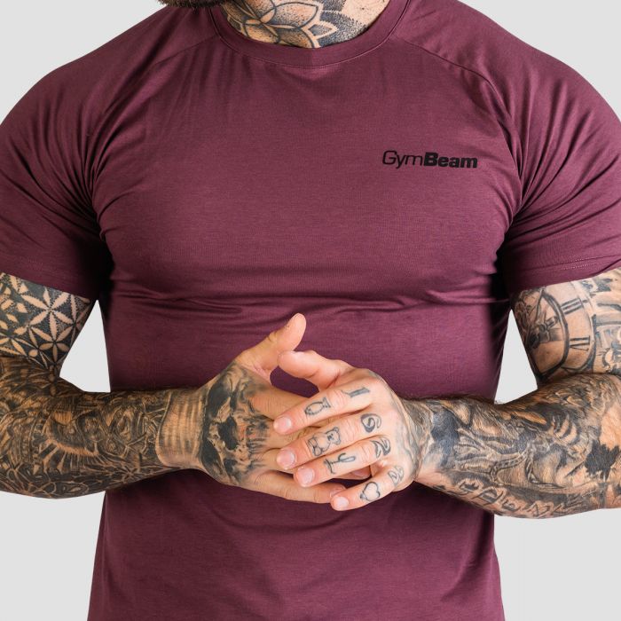 TRN Fitted T-Shirt in Eggplant - GymBeam L