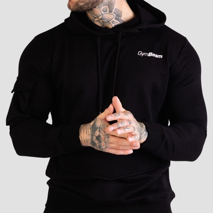 TRN Hoodie in Black - GymBeam XL