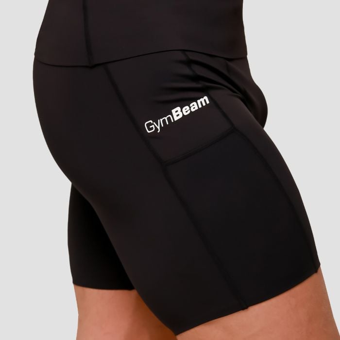 Mid Kompressionsshorts in Black - GymBeam L