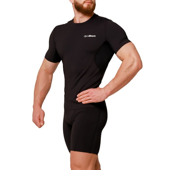Mid Kompressionsshorts in Black - GymBeam L
