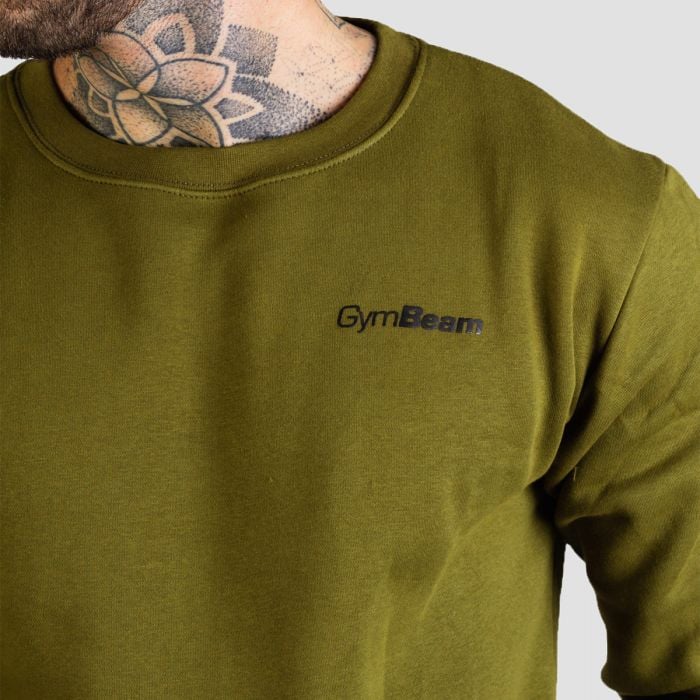 Basic-Pullover für Männer Military Green - GymBeam XL