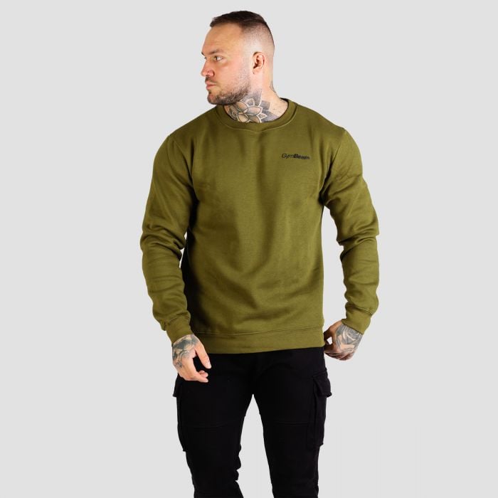 Basic-Pullover für Männer Military Green - GymBeam XL