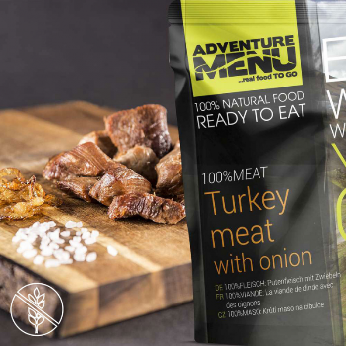 Turkey meat with onion - Adventure Menu 200 g