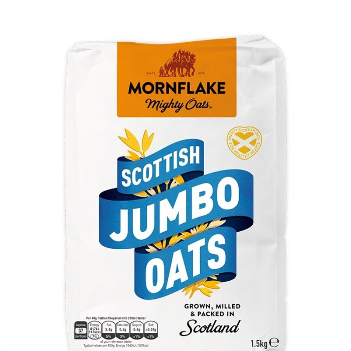 Vollkorn Haferflocken Scottish Jumbo Oats 1,5 kg - Mornflake
