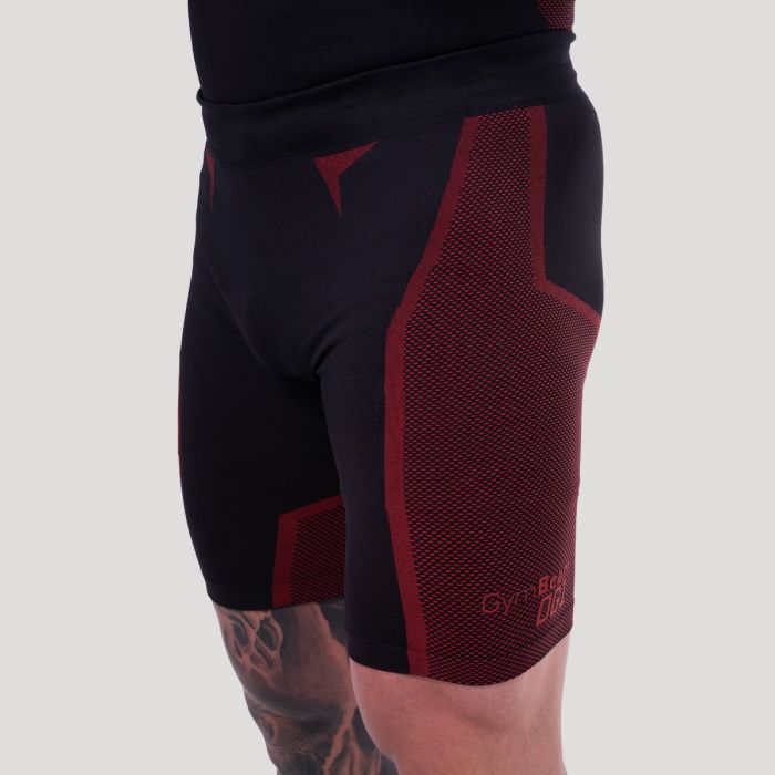 OG1 Seamless Shorts Black/Red - GymBeam XL
