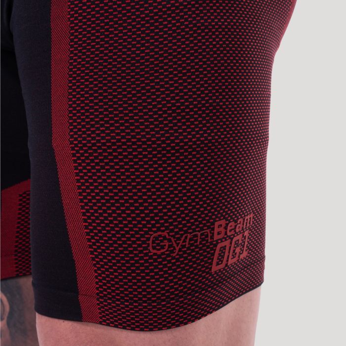 OG1 Seamless Shorts Black/Red - GymBeam XL