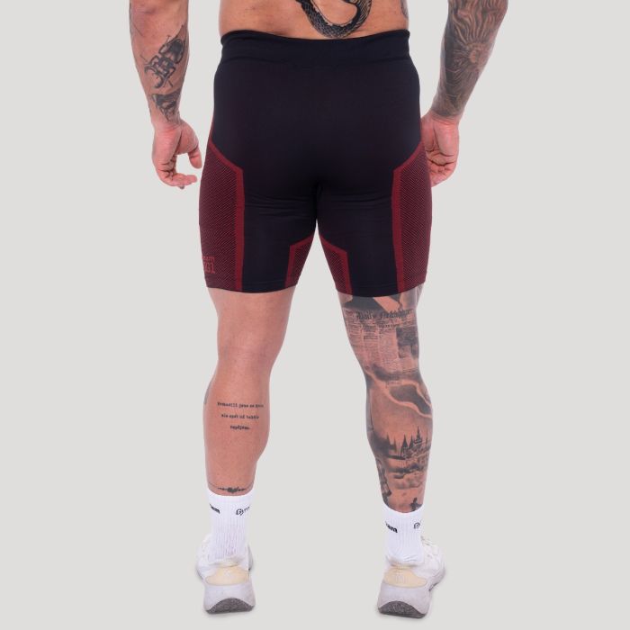 OG1 Seamless Shorts Black/Red - GymBeam XL