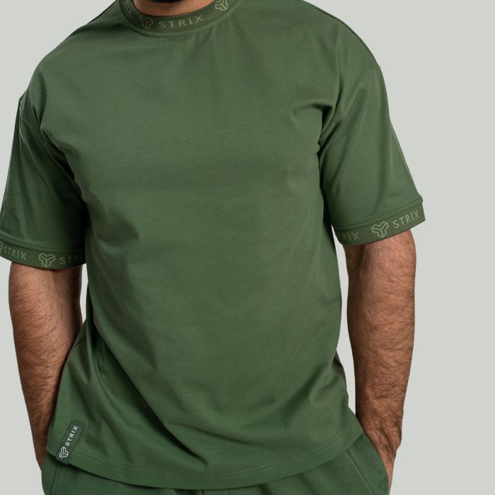 Oversized Heavy T-Shirt in Cedar Green - STRIX M