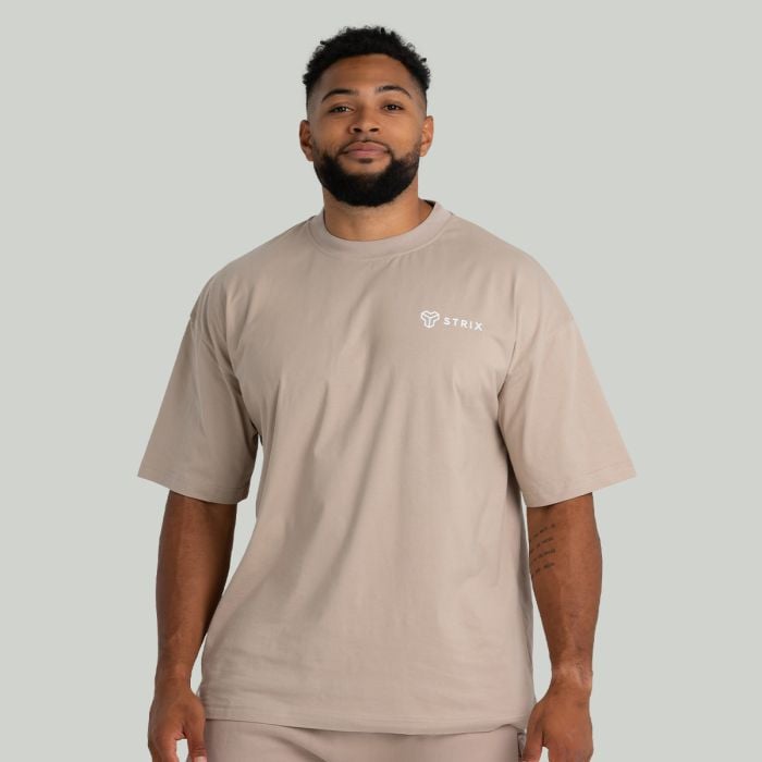 Oversized  T-Shirt in Taupe - STRIX XL