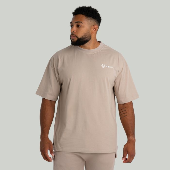 Oversized  T-Shirt in Taupe - STRIX XL