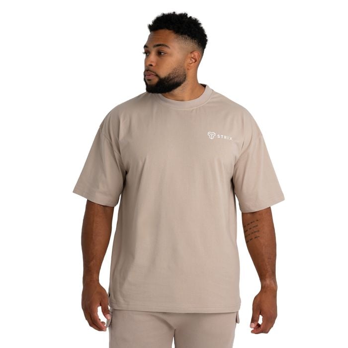 Oversized  T-Shirt in Taupe - STRIX XL