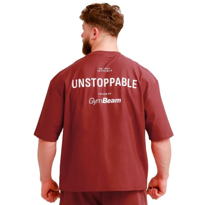 Unstoppable Oversized T-Shirt in Red - GymBeam L