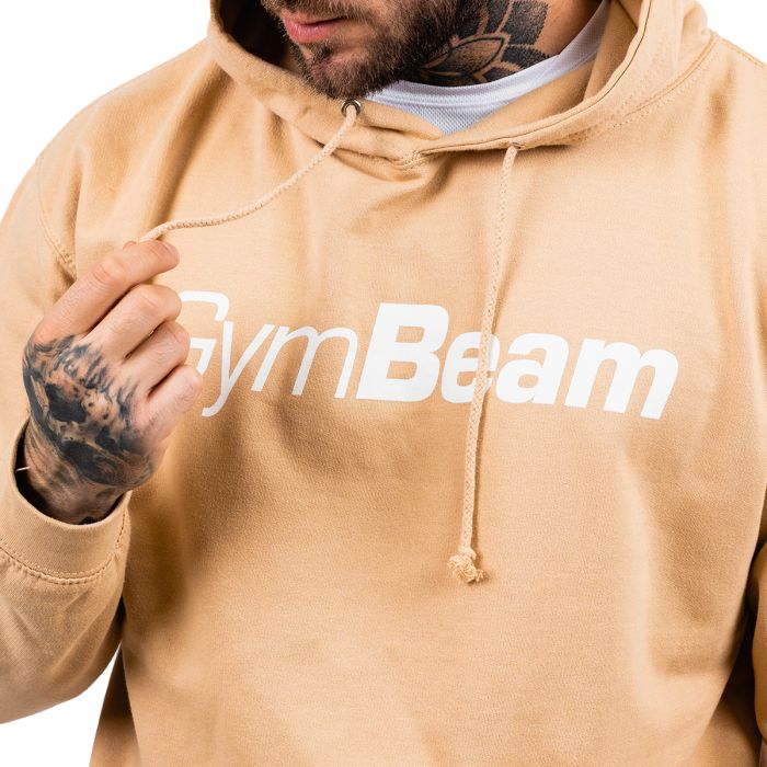 PRO Hoodie für Männer Sand - GymBeam XXL - sand - white