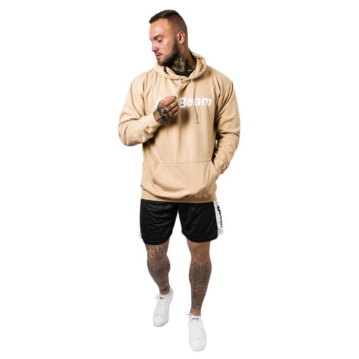 PRO Hoodie für Männer Sand - GymBeam XXL - sand - white
