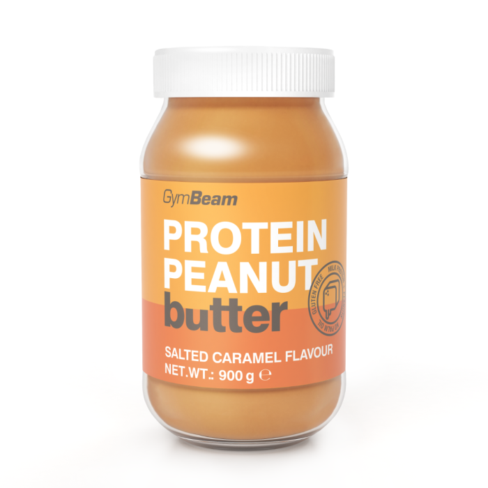 Protein-Erdnussbutter - GymBeam gesalzenes Karamell - 900 g