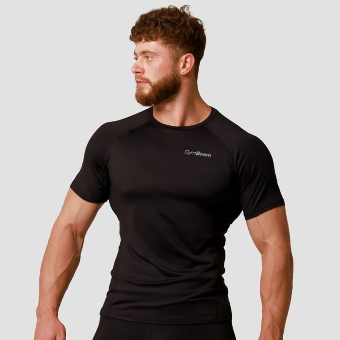 Pulse Running T-Shirt in Black - GymBeam XL