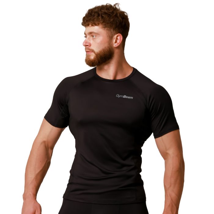 Pulse Running T-Shirt in Black - GymBeam XL