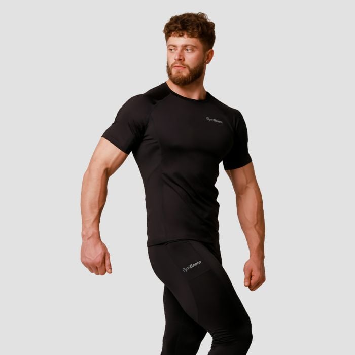 Pulse Running T-Shirt in Black - GymBeam XL