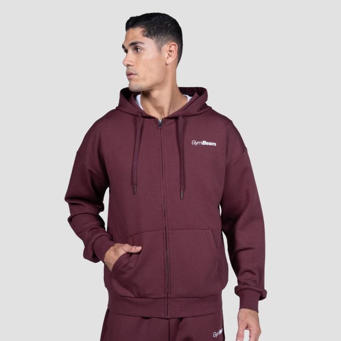Relay Zip Hoodie Fig - GymBeam XL